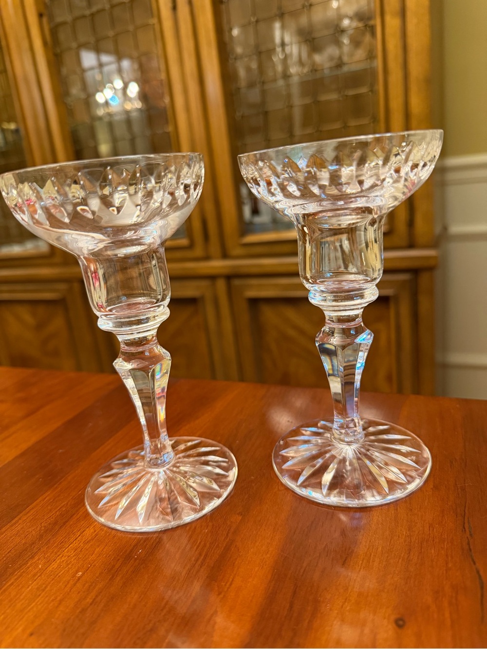 Crystal candlestick holders